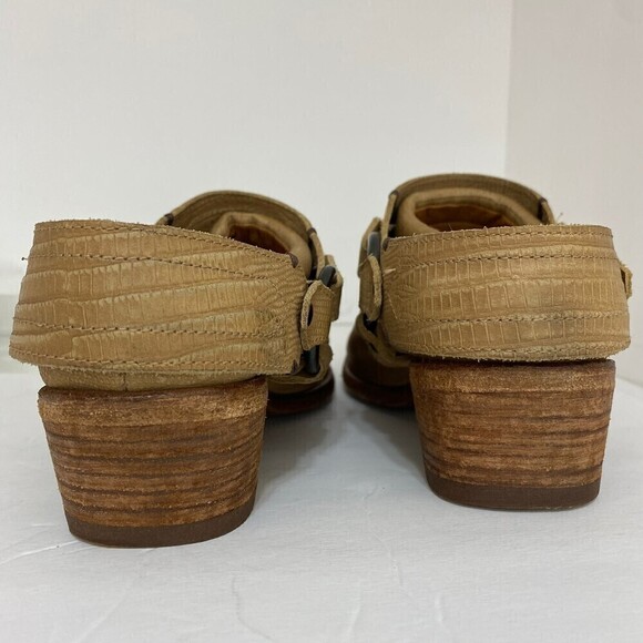 Frye Belted harness leather mule boots Size 9.5 B - Picture 5 of 8